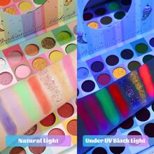 48 Colors Eyeshadow Makeup Palette, Natural Rainbow Shimmer Matte Glitter Eye Shadow Powder Highly Pigmented Gift Set Make Up Pallet - Multicolor - View 6