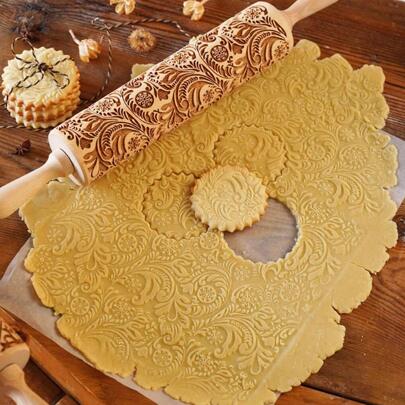 1pc Flower Detail Rolling Pin