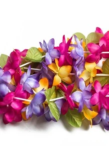 3 cây dây leo hoa nhân tạo, vòng hoa nhiều màu hiện đại cho đám cưới, trang trí nhà cửa - Nhiều màu - Xem 4