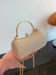 Túi Dạ Hội Thời Trang Đơn Giản Phong Cách Hàn Quốc Thích Hợp Cho Tiệc Cưới - Vàng - Xem 6