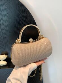 Túi Dạ Hội Thời Trang Đơn Giản Phong Cách Hàn Quốc Thích Hợp Cho Tiệc Cưới - Vàng - Xem 9