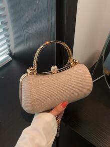 Túi Dạ Hội Thời Trang Đơn Giản Phong Cách Hàn Quốc Thích Hợp Cho Tiệc Cưới - Vàng - Xem 1