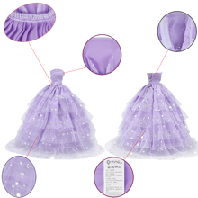 E-TING 2 Pcs Beautiful Bride Clothing Party Ball Dress For Girl Dolls - Multicolor - View 4