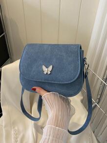 Túi đeo chéo trang trí hình bướm thời trang - Màu xanh lam - Xem 9