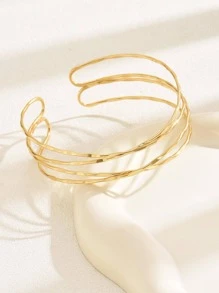 極簡多層臂環 - 金黃色 - 查看 5