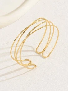 極簡多層臂環 - 金黃色 - 查看 4