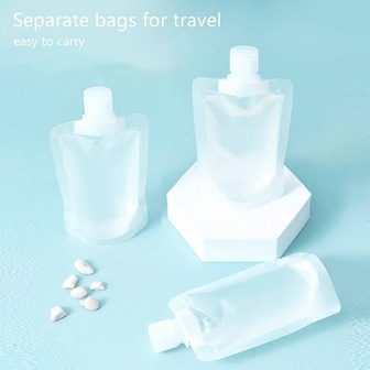 矽膠防漏旅行瓶套裝隨身攜帶可再填充可擠壓容器適用於洗髮水乳液盥洗用品