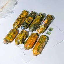 1入組天然雄黃礦石水晶點塔方尖碑治療礦物，家居裝飾 - 彩色 - 查看 6