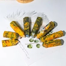 1入組天然雄黃礦石水晶點塔方尖碑治療礦物，家居裝飾 - 彩色 - 查看 5