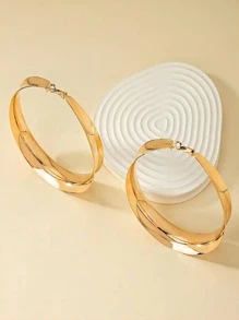 Hoa tai vòng tối giản - Vàng - Xem 2