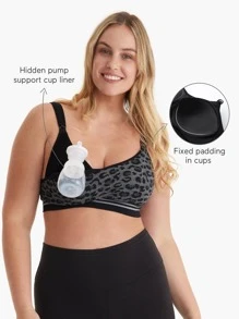 Momcozy 4-In-1 Pumping Bra Hands Free, Fixed Padding Nursing Bra & Maternity Bra, YN12 Wearable Breast Pump Bra Cotton-Nylon Comfort & Support For S12 Pro, Spectra, Elvie, Willow,Etc - màu đen - Xem 9