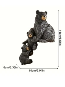 1入組熊設計裝飾工藝 - 黑色 - 查看 4