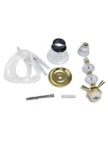1set Glass Smoking Hookah, Modern Glass Hookah For Gift - White - View 2