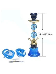 1set Glass Smoking Hookah, Modern Glass Hookah For Gift - White - View 4