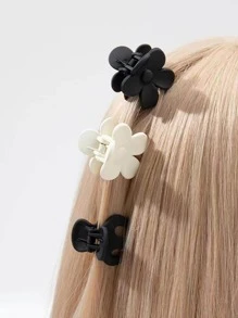 3 chiếc kẹp tóc thiết kế hoa - Nhiều màu - Xem 3