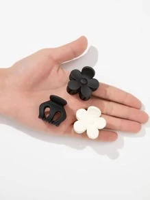 3 chiếc kẹp tóc thiết kế hoa - Nhiều màu - Xem 2