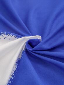 Cloud Pattern Duvet Cover Set Without Filler, Creative Fabric Duvet Cover Set For Bedroom - Multicolor - View 4