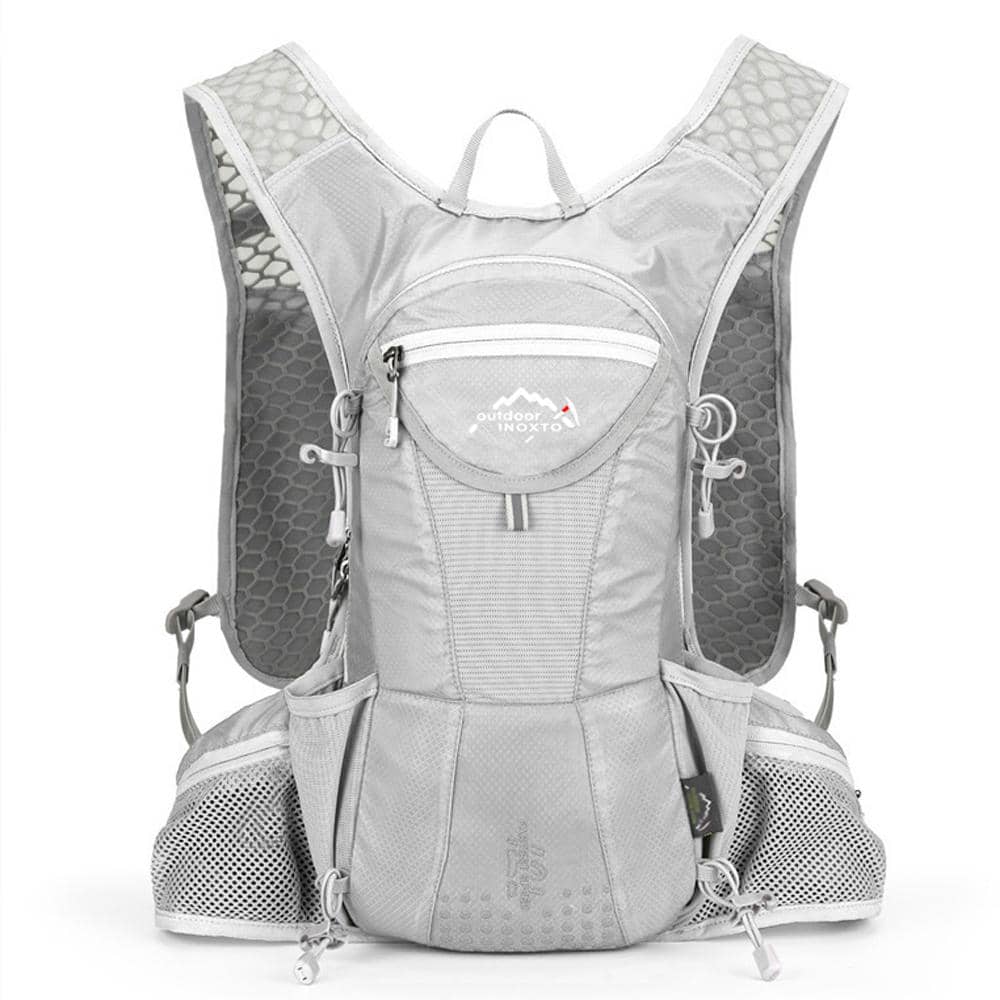 Letter Graphic Polyester Running Bag - Grey - View 1