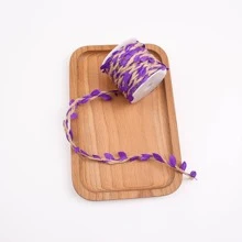 1roll Fiber DIY Webbing, Modern Leaf Decor Decorative Webbing For Sewing - Multicolor - View 3