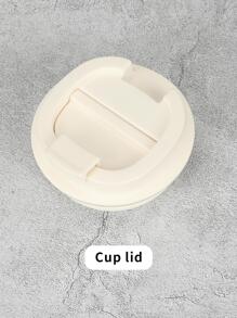 1pc Letter Graphic Insulated Bottle Water Bottle - White - View 3