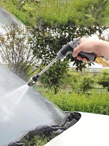 1 pièce Pistolet pulvérisateur de tuyau d'eau à haute pression portable, tuyau de jardin réglable avec tige d'extension en métal et poignée en caoutchouc, outil de lavage de voiture à domicile, arrosoir de jardin - Multicolore - Voir 5