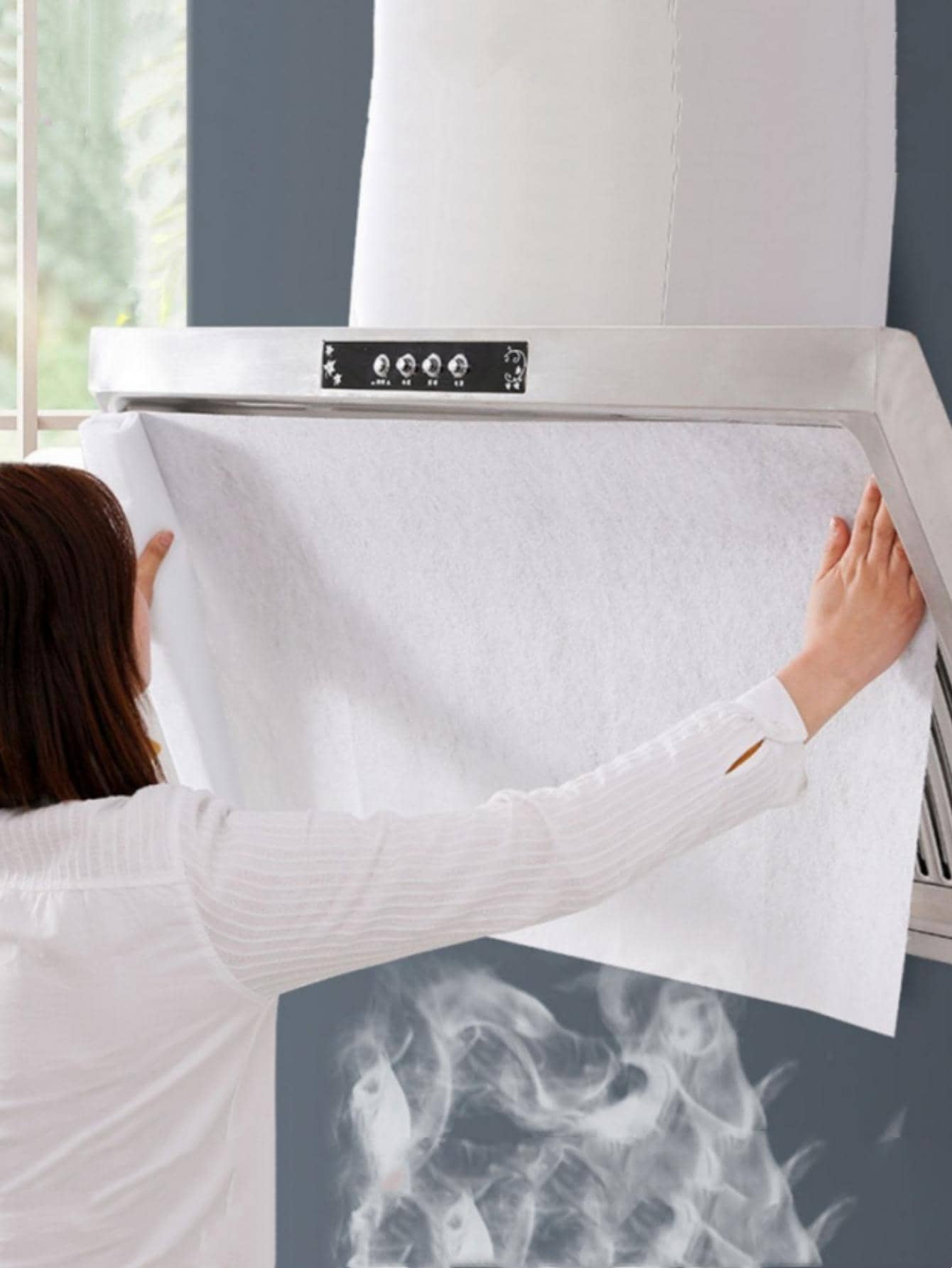 12 Cái/bộ Lọc Dầu Mỡ Giấy, Đa Năng Điện Máy Hút Mùi Nhà Hàng Quạt Hút Dầu Mỡ Lọc - trắng - Xem 1