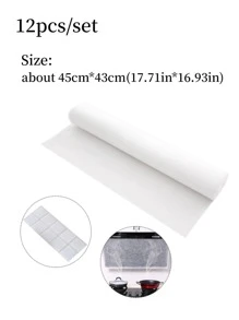 12 Cái/bộ Lọc Dầu Mỡ Giấy, Đa Năng Điện Máy Hút Mùi Nhà Hàng Quạt Hút Dầu Mỡ Lọc - trắng - Xem 6