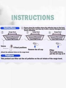 12 Cái/bộ Lọc Dầu Mỡ Giấy, Đa Năng Điện Máy Hút Mùi Nhà Hàng Quạt Hút Dầu Mỡ Lọc - trắng - Xem 10