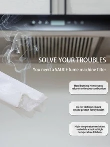 12 Cái/bộ Lọc Dầu Mỡ Giấy, Đa Năng Điện Máy Hút Mùi Nhà Hàng Quạt Hút Dầu Mỡ Lọc - trắng - Xem 7