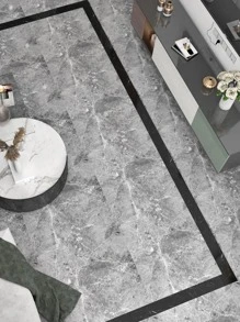 1 cuộn Nhãn dán niêm phong sàn hoa văn bằng đá cẩm thạch - màu đen - Xem 4