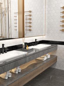 1 cuộn Nhãn dán niêm phong sàn hoa văn bằng đá cẩm thạch - màu đen - Xem 3