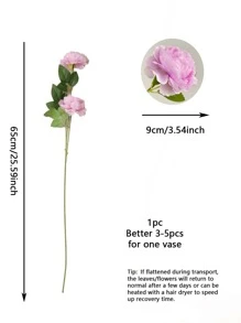 1入組人造牡丹 - 淡紫色 - 查看 3
