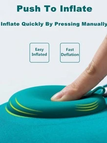 STONEGO Travel Washable Neck Cushion  Pillow Inflatable Air Blow Up Travel Pillow Airplane Inflatable Neck Pillow Travel Accessories Comfortable Sleep Pillows Camping Portable Outdoor Sleeping Bag Pillow Stonego Life Supplies