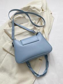 Túi đeo vai nữ denim - Màu xanh lam - Xem 5