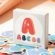 52入組字母圖案貼紙 - 彩色 - 查看 1