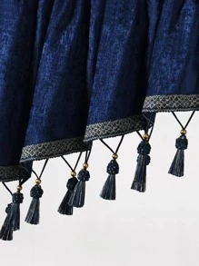 1 PC Tua Rua Trang Trí Cửa Sổ Diềm - Xanh đậm - Xem 6