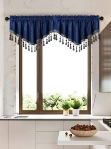 1 PC Tua Rua Trang Trí Cửa Sổ Diềm - Xanh đậm - Xem 10