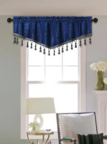 1 PC Tua Rua Trang Trí Cửa Sổ Diềm - Xanh đậm - Xem 1