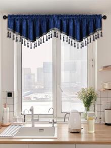 1 PC Tua Rua Trang Trí Cửa Sổ Diềm - Xanh đậm - Xem 2