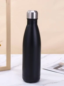 1pc Stainless Steel Insulated Bottle Back To School - Black - View 1