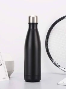 1pc Stainless Steel Insulated Bottle Back To School - Black - View 3