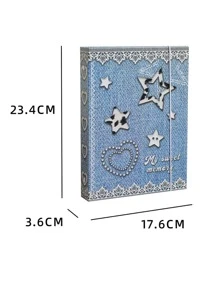 1 cái Chất kết dính họa tiết ngôi sao Bìa lá rời & 10 cái Túi đựng hồ sơ bên trong, Chất kết dính di động hiện đại Bìa lá rời & Bộ túi đựng hồ sơ cho sinh viên - Màu xanh lam - Xem 5