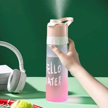 650ML水瓶戶外運動健身水杯大容量噴瓶 - 粉色 - 查看 2