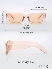 3副方形框架时尚眼镜，适合旅行，可爱色调，海滩配件，适合夏季海滩度假、户外、旅行 - 彩色 - 查看 3