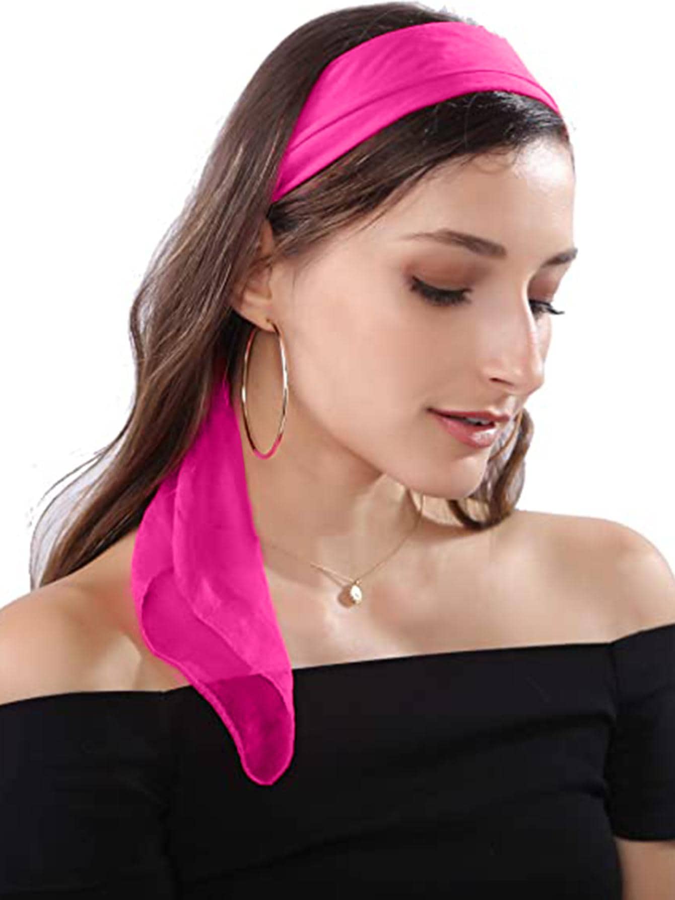 素色髮帶 - 玫紅色 - 查看 1