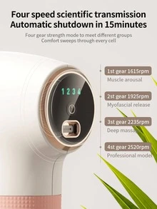 1pc ABS Fascial Gun, Modern USB Relaxing Muscle Massage Gun For Home - Pink - View 3