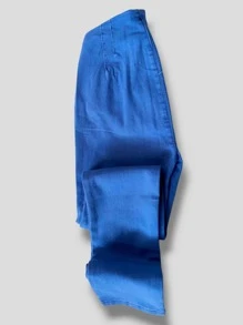 Jean pantalon mezclilla tiro alto pinzas push up - azul real - Ver 3