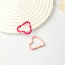 2 stuks sleutelhanger in de vorm van een eenvoudig hart, doe-het-zelf-sleutelhangeraccessoire, karabijnhaak, rugzakhaak