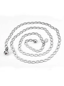 Ball Charm Chain Belt Party Halloween Summer, School Fall, Autumn, Halloween - Silver - View 3