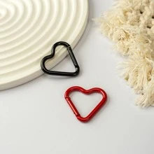 2 stuks sleutelhanger in de vorm van een eenvoudig hart, doe-het-zelf-sleutelhangeraccessoire, karabijnhaak, rugzakhaak
